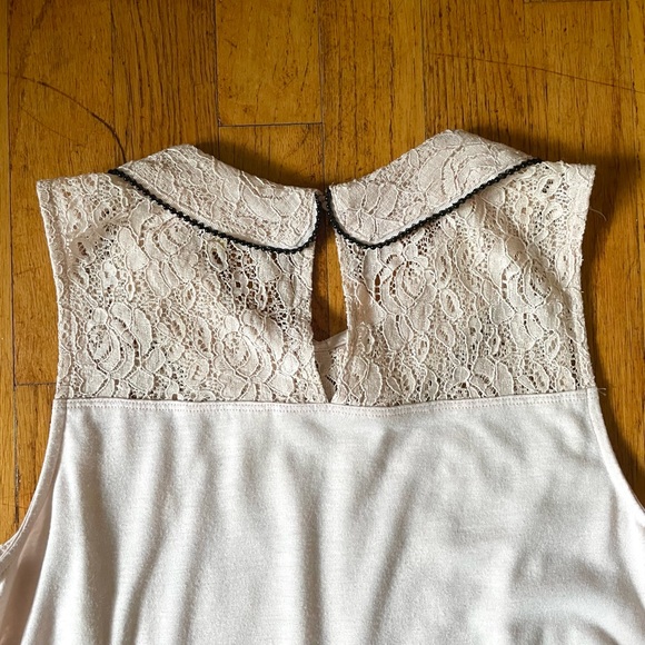 Princess Vera Wang Lace Beaded Collar Tank Tank Blouse - Picture 2 of 3